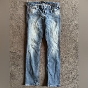 Express Women’s Faded Blue Low Rise Jeans